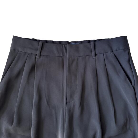 Gap 365 High Rise Pleated Trousers Black Women's Size 8 Petite - Picture 4 of 7